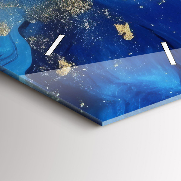 Vertikale Uhr Blauer Marmor