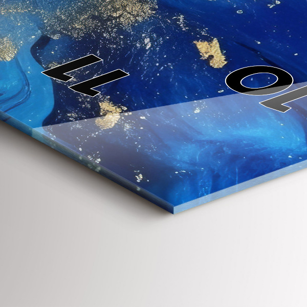 Vertikale Uhr Blauer Marmor