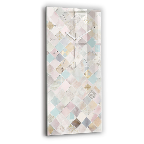 Vertikale Uhr mit motiv Farbige Fliesen
