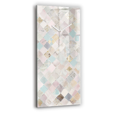 Vertikale Uhr mit motiv Farbige Fliesen