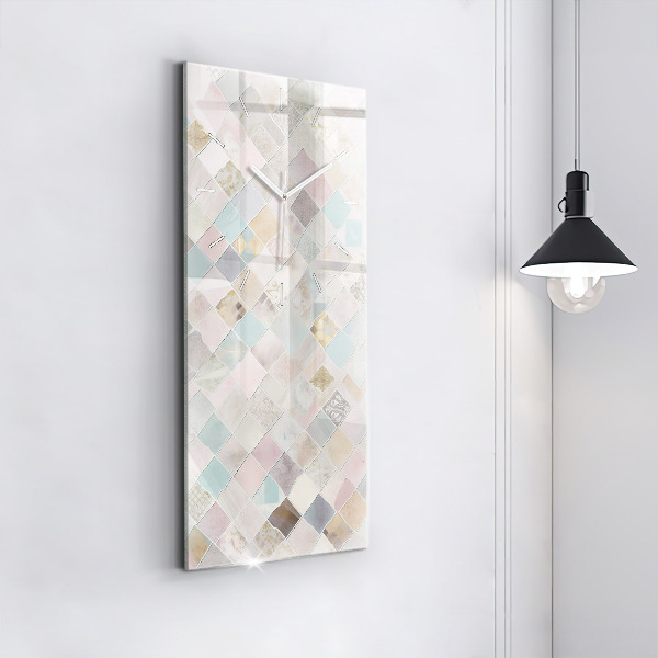 Vertikale Uhr mit motiv Farbige Fliesen