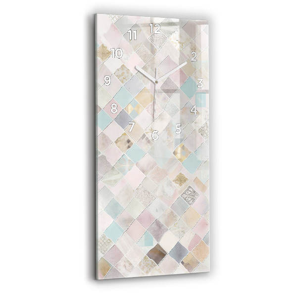 Vertikale Uhr mit motiv Farbige Fliesen