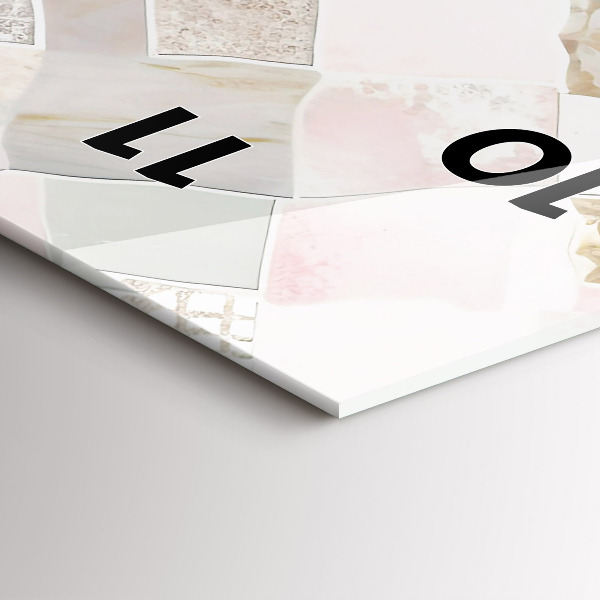 Vertikale Uhr mit motiv Farbige Fliesen