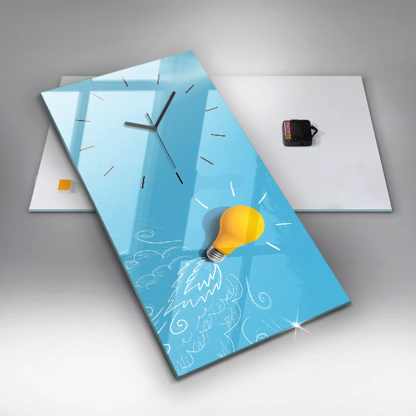 Vertikale Uhr mit motiv Glühbirnen-Zeichnung