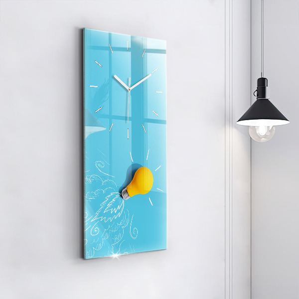 Vertikale Uhr mit motiv Glühbirnen-Zeichnung