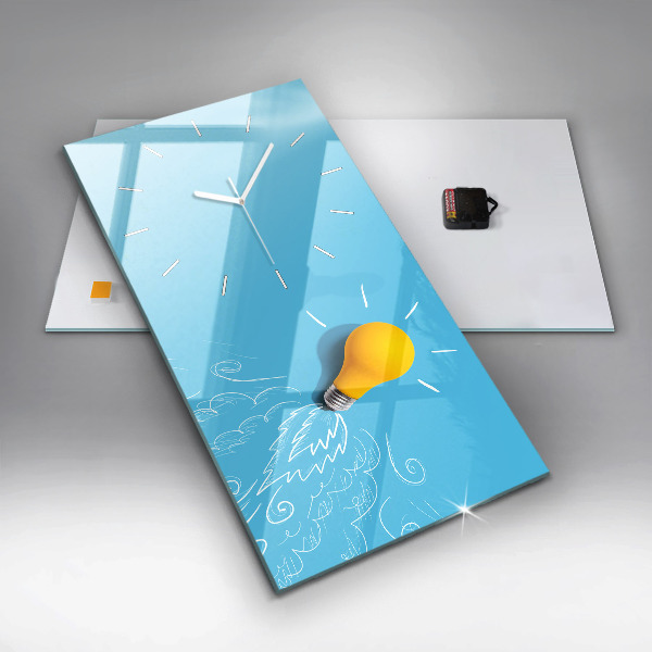 Vertikale Uhr mit motiv Glühbirnen-Zeichnung