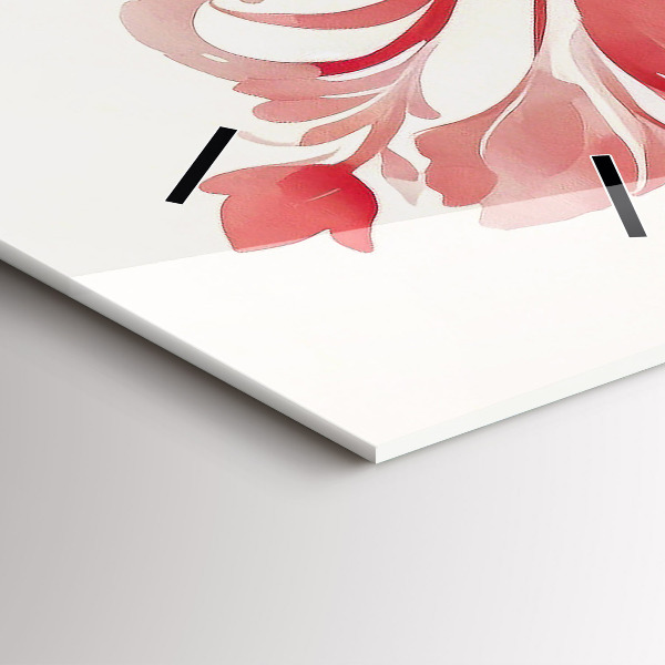 Vertikale Uhr Rote Blumen