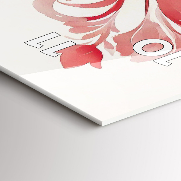 Vertikale Uhr Rote Blumen