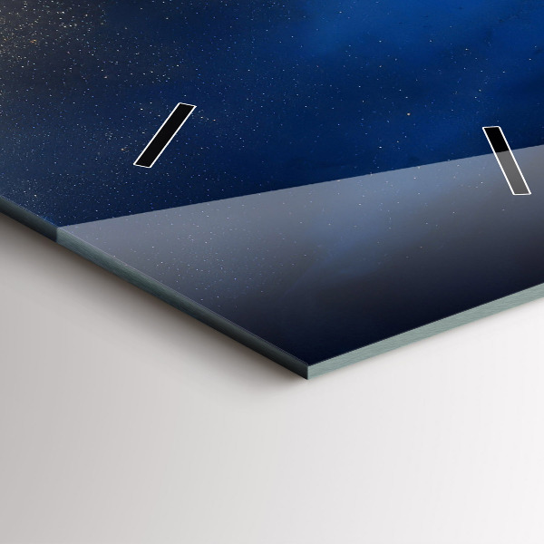 Vertikale Uhr Blauer Marmor