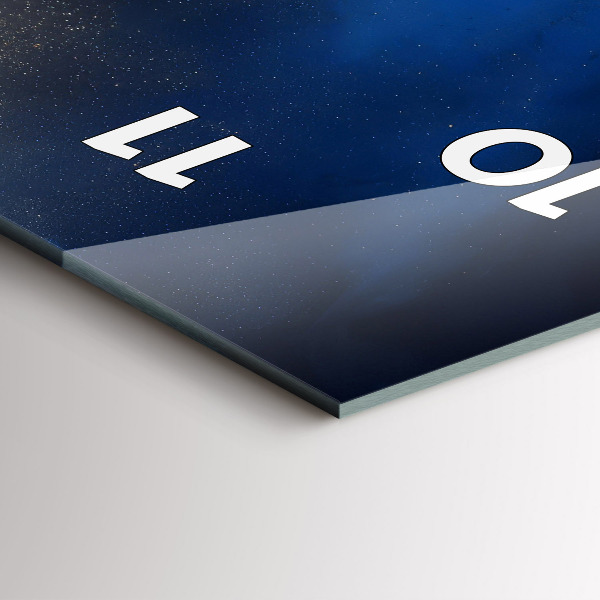 Vertikale Uhr Blauer Marmor