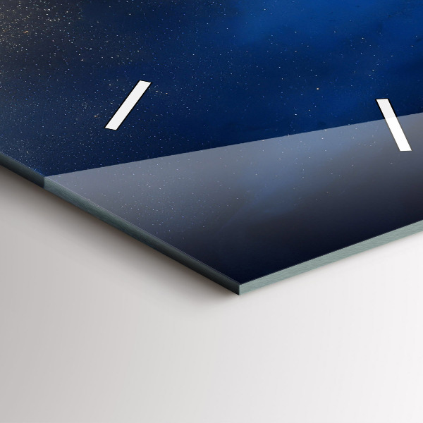 Vertikale Uhr Blauer Marmor