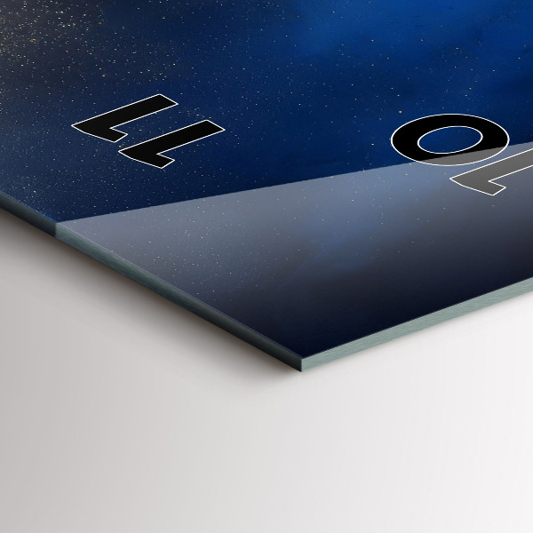 Vertikale Uhr Blauer Marmor