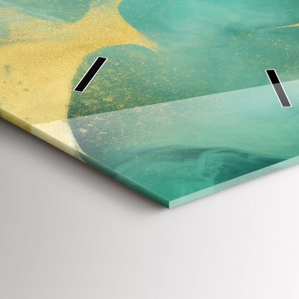 Vertikale Uhr mit motiv Grüner Marmor