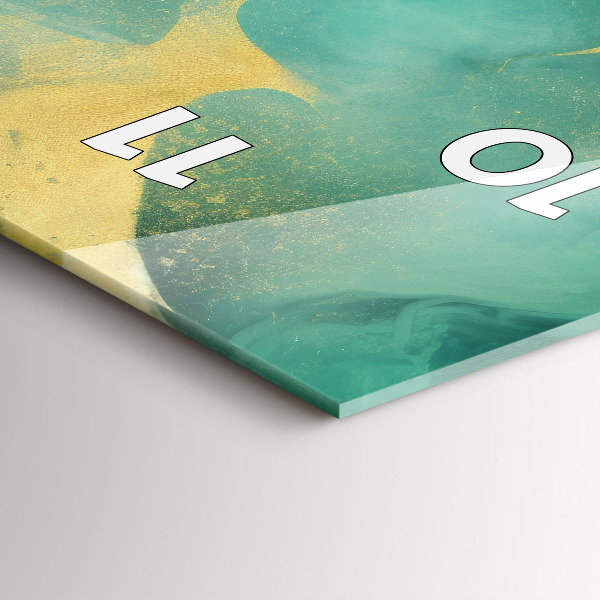 Vertikale Uhr mit motiv Grüner Marmor