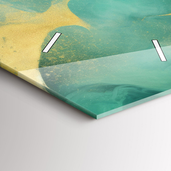 Vertikale Uhr mit motiv Grüner Marmor