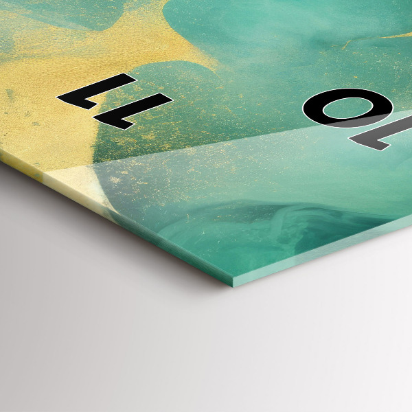 Vertikale Uhr mit motiv Grüner Marmor