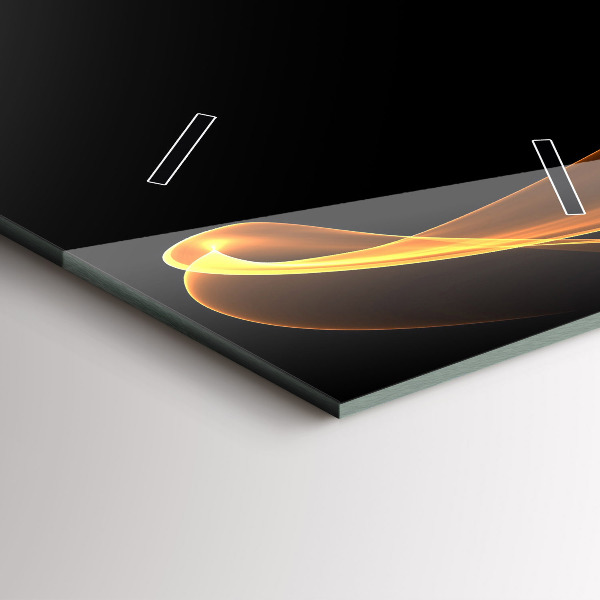 Vertikale Uhr mit motiv Orangefarbene Linien