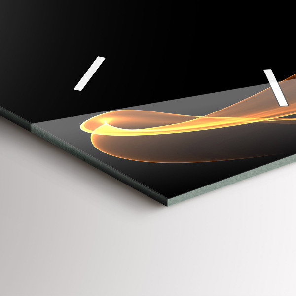 Vertikale Uhr mit motiv Orangefarbene Linien