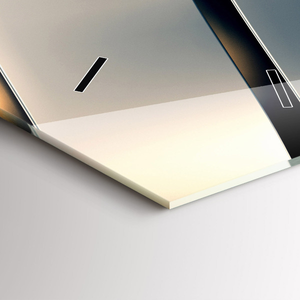 Vertikale Uhr mit motiv Silbernes Muster