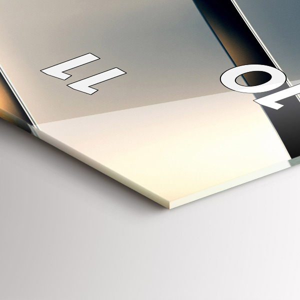 Vertikale Uhr mit motiv Silbernes Muster