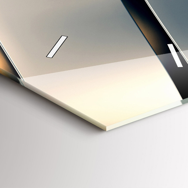 Vertikale Uhr mit motiv Silbernes Muster