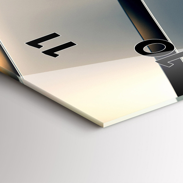 Vertikale Uhr mit motiv Silbernes Muster