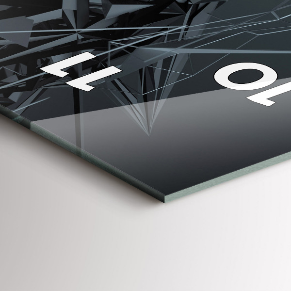 Vertikale Uhr mit motiv Schwarze Abstraktion