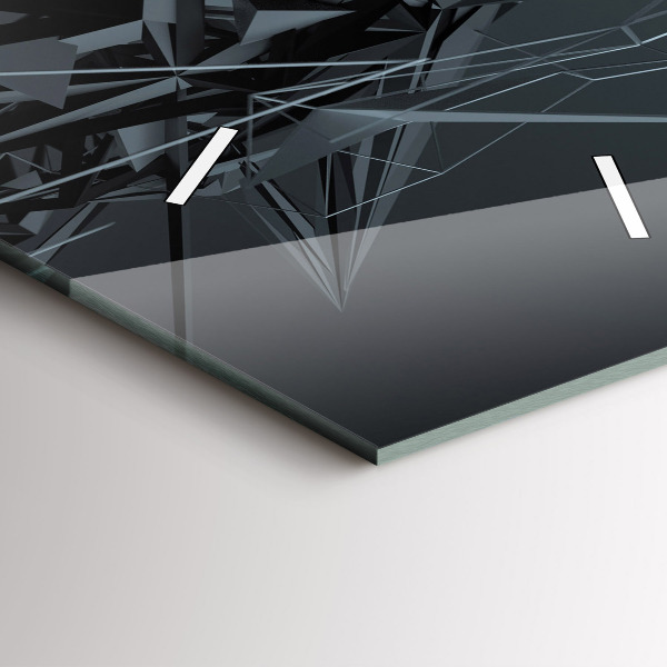 Vertikale Uhr mit motiv Schwarze Abstraktion