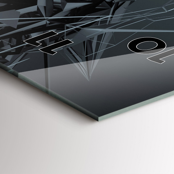 Vertikale Uhr mit motiv Schwarze Abstraktion