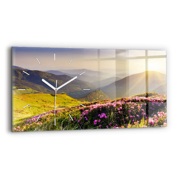 Horizontale Uhr Berglandschaft