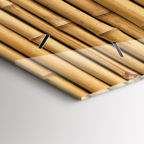 Horizontale Uhr mit motiv Bambus-Stangen