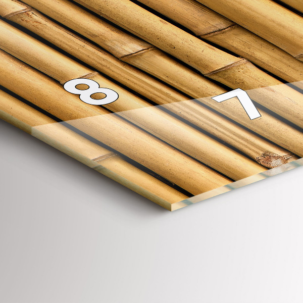 Horizontale Uhr mit motiv Bambus-Stangen