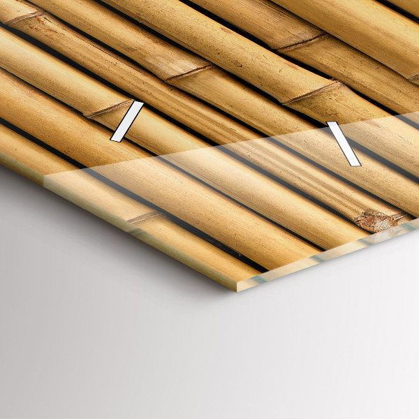 Horizontale Uhr mit motiv Bambus-Stangen