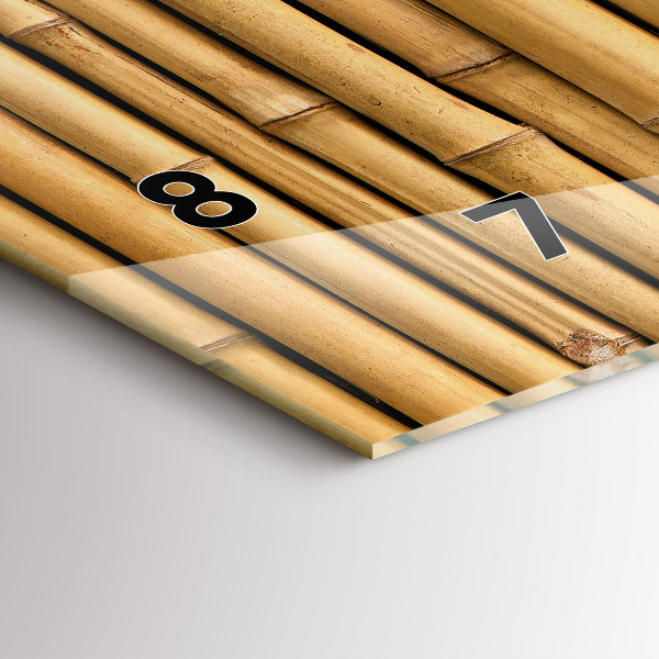 Horizontale Uhr mit motiv Bambus-Stangen