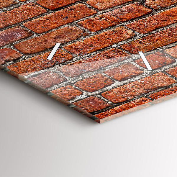 Horizontale Uhr Alte Backsteinmauer