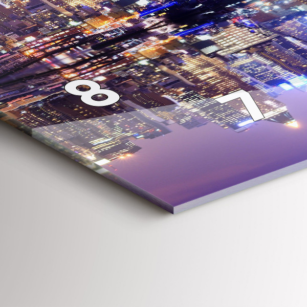 Horizontale Uhr mit motiv New York bei Nacht