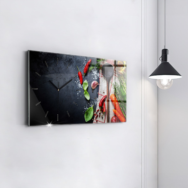Horizontale Uhr mit motiv Gemüse