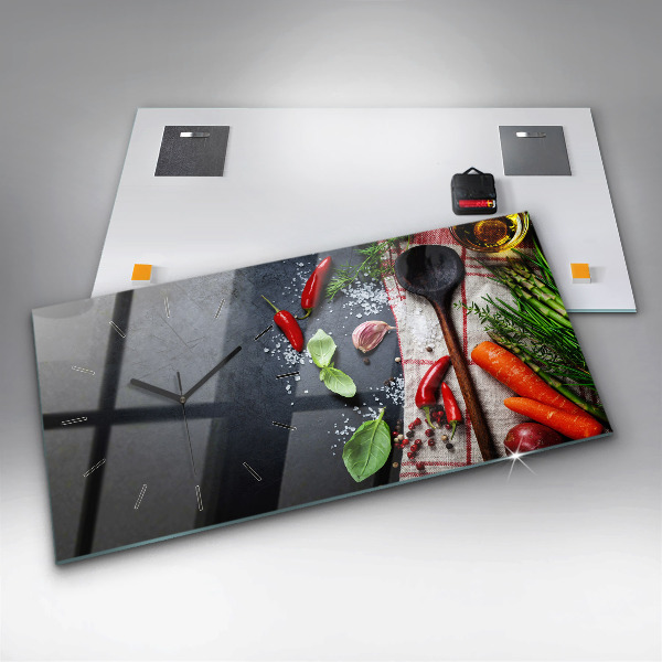 Horizontale Uhr mit motiv Gemüse