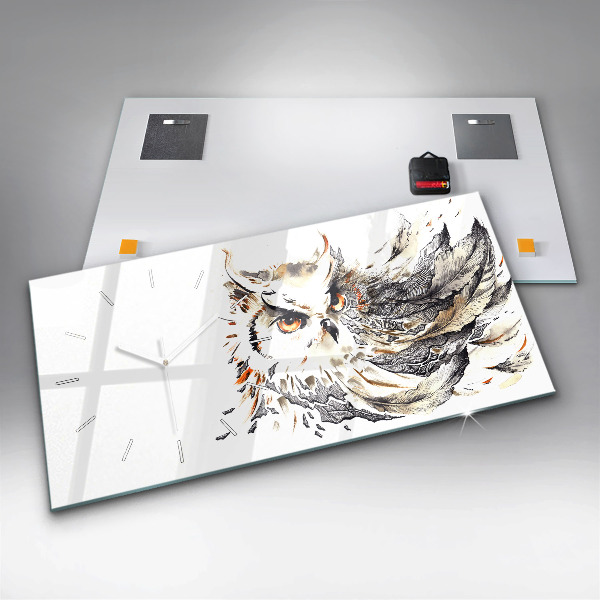 Horizontale Uhr Eule Symbol der Weisheit