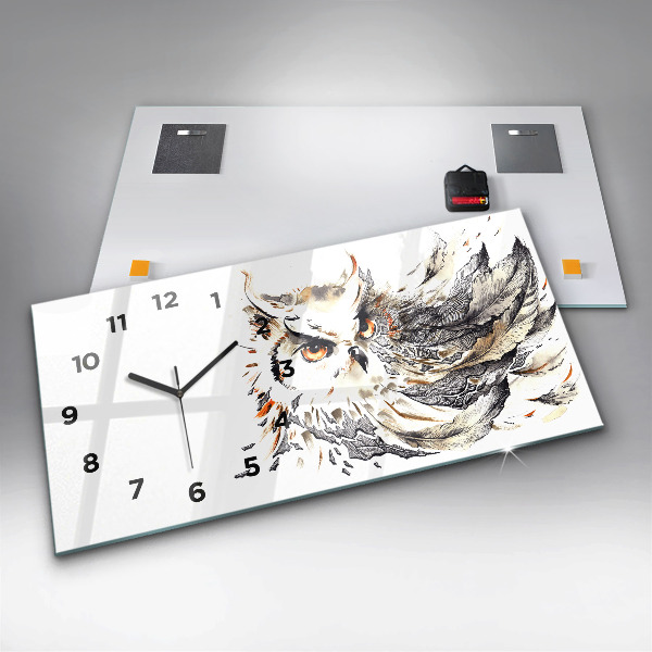 Horizontale Uhr Eule Symbol der Weisheit