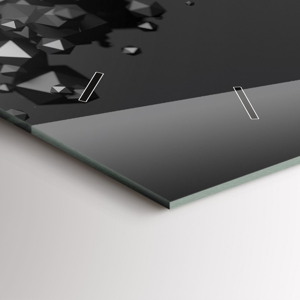 Horizontale Uhr Schwarze Abstraktion