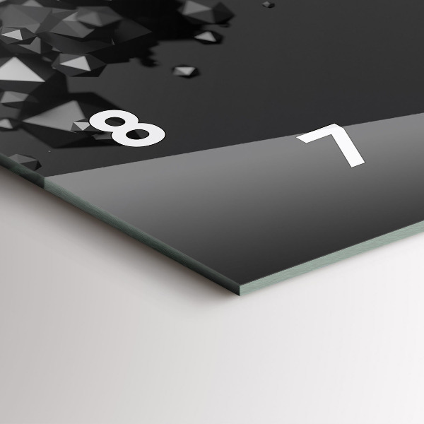 Horizontale Uhr Schwarze Abstraktion