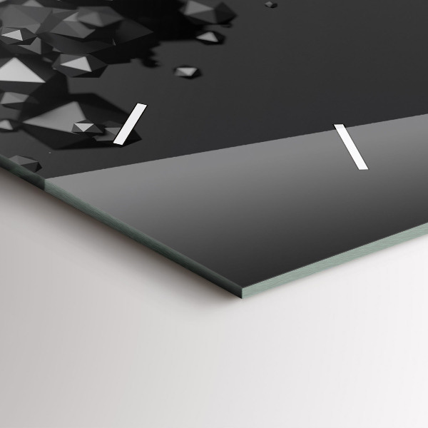 Horizontale Uhr Schwarze Abstraktion