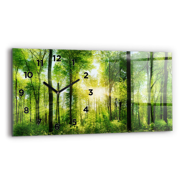 Horizontale Uhr mit motiv Natur Wald Bäume