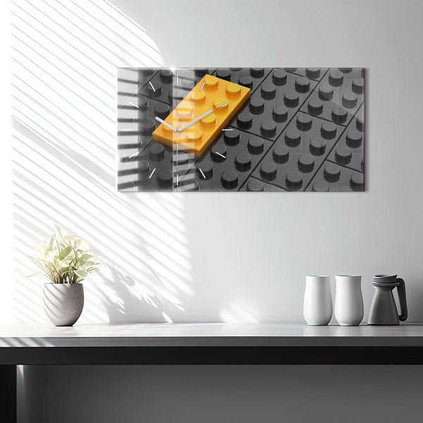 Horizontale Uhr Bauklötze