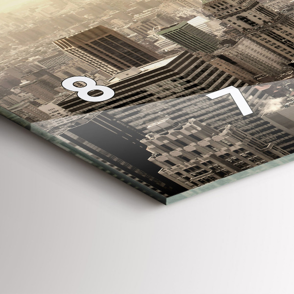 Horizontale Uhr mit motiv Türme in New York