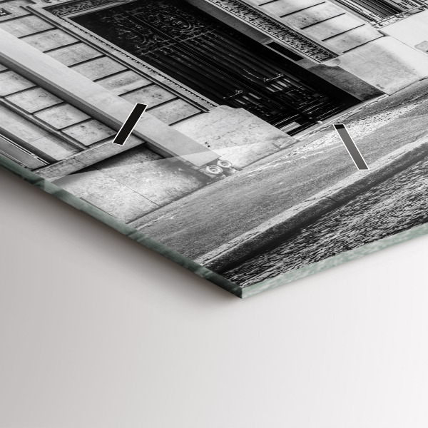 Horizontale Uhr mit motiv Altes Auto Stadt