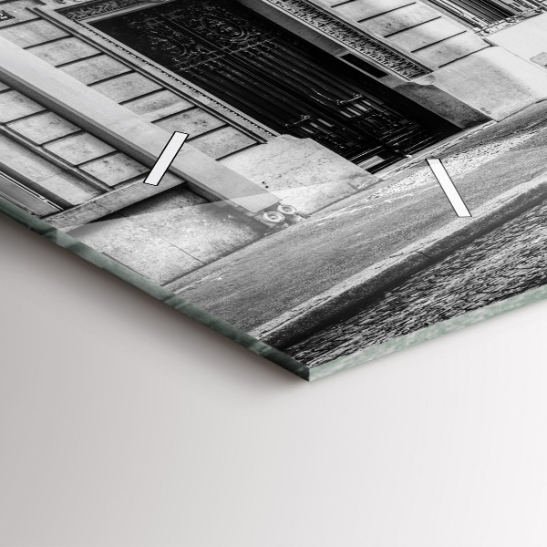 Horizontale Uhr mit motiv Altes Auto Stadt