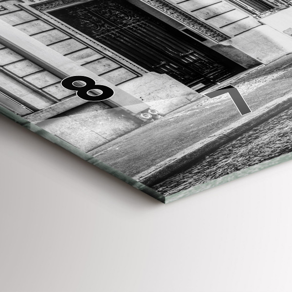 Horizontale Uhr mit motiv Altes Auto Stadt