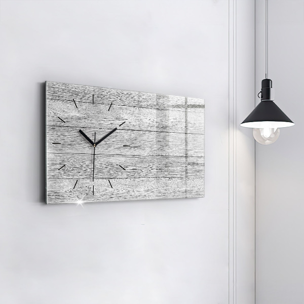 Horizontale Uhr mit motiv Holztafeln